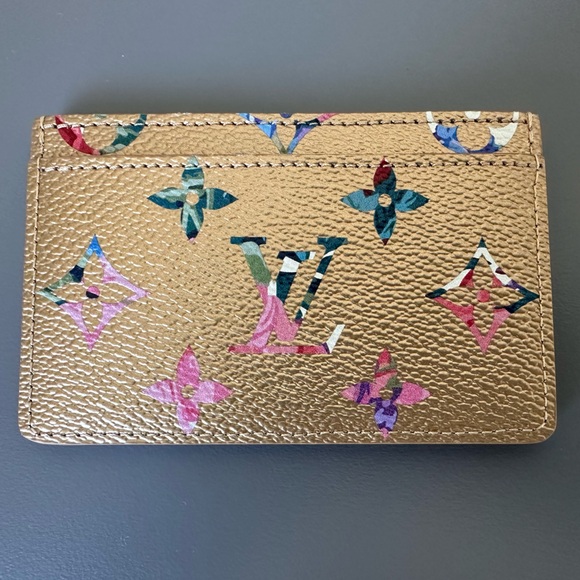 Louis Vuitton Limited Edition Garden Collection Metallic Gold Cardholder (NWOT) - Picture 9 of 12